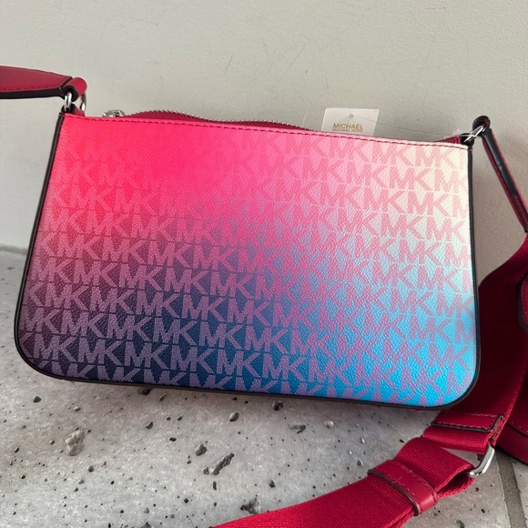 Michael Kors Jet Set Ombré Logo Crossbody Bag with Case for Apple Airpods Pro® - Picture 16 of 17